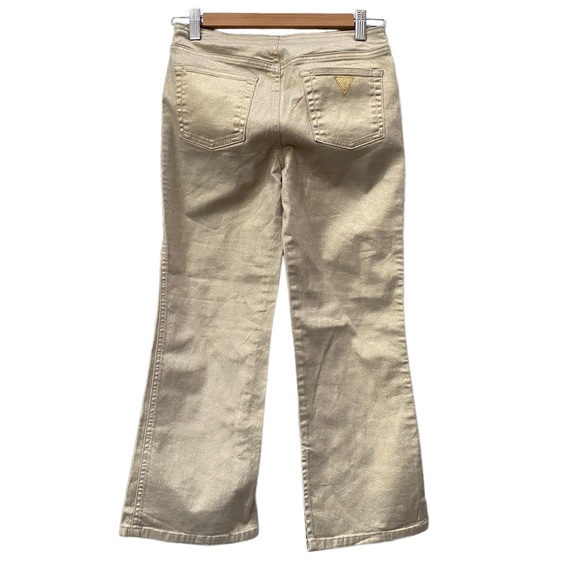 Gold Cropped Jeans size 28 - Picture 2 of 9